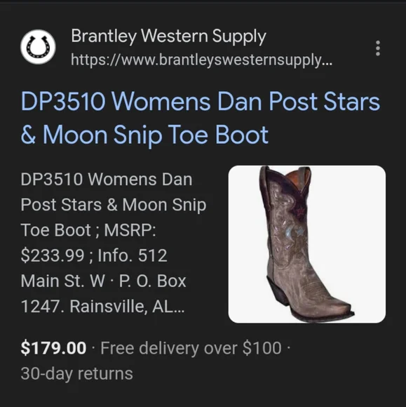 Dan Post cowboy boots 7M - Picture 2 of 10